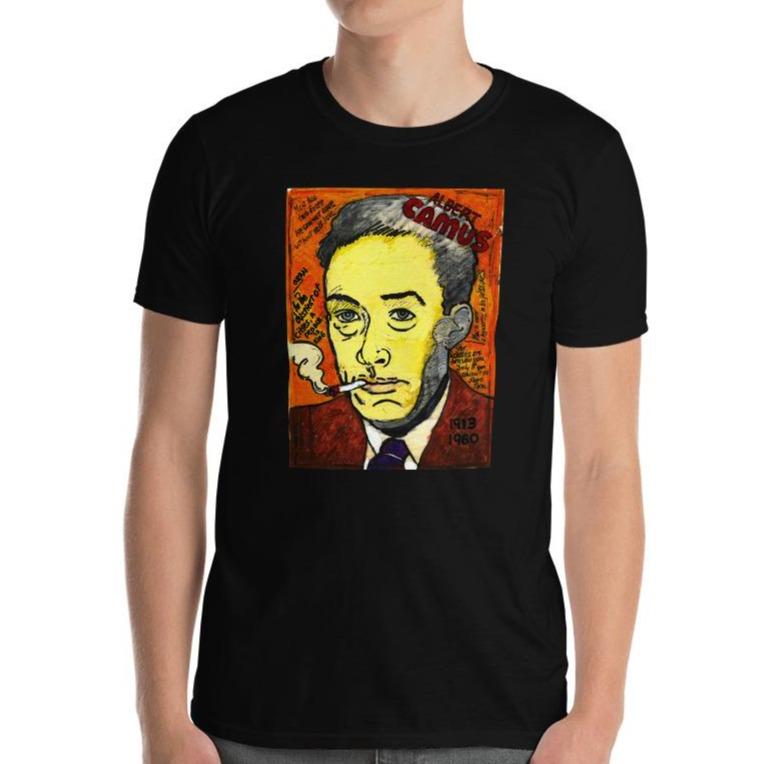 udsættelse Resonate Taxpayer Albert Camus T-Shirt | Portrait Painting - Em & Ahr