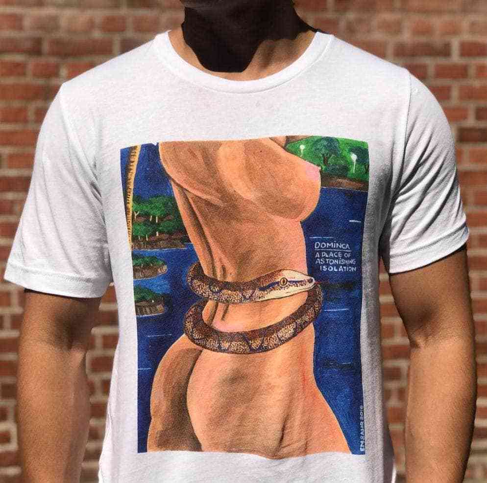 Girl With Snake T-Shirt | Art painted by Em and Ahr