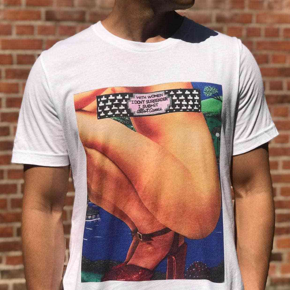 Woman Squatting T-Shirt | Art painted by Em and Ahr