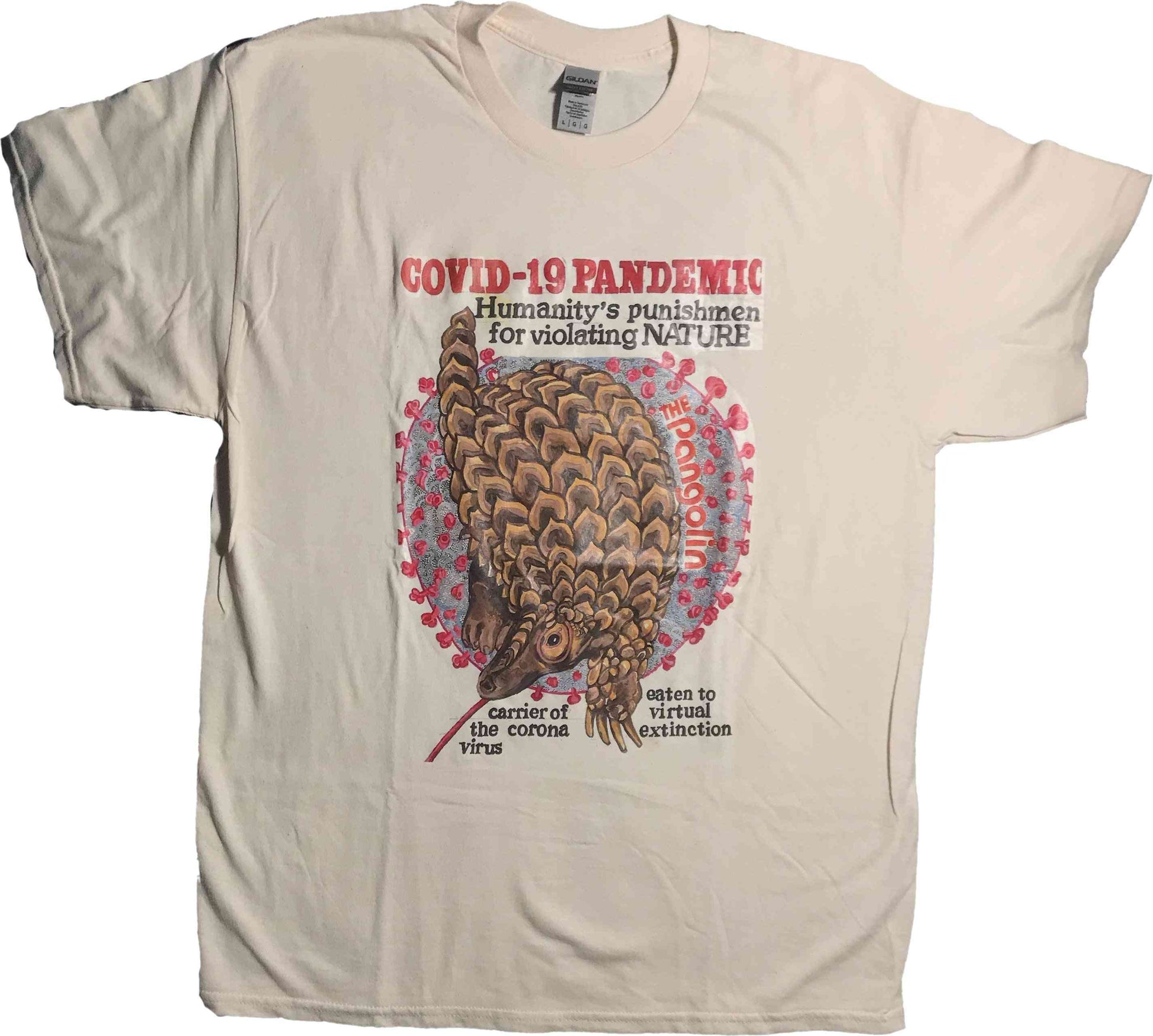 Pangolin T-Shirt | Art painted by Em and Ahr