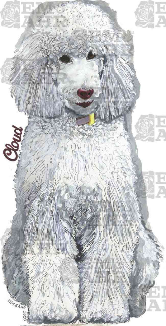 Poodle T-Shirt | Art painted by Em and Ahr