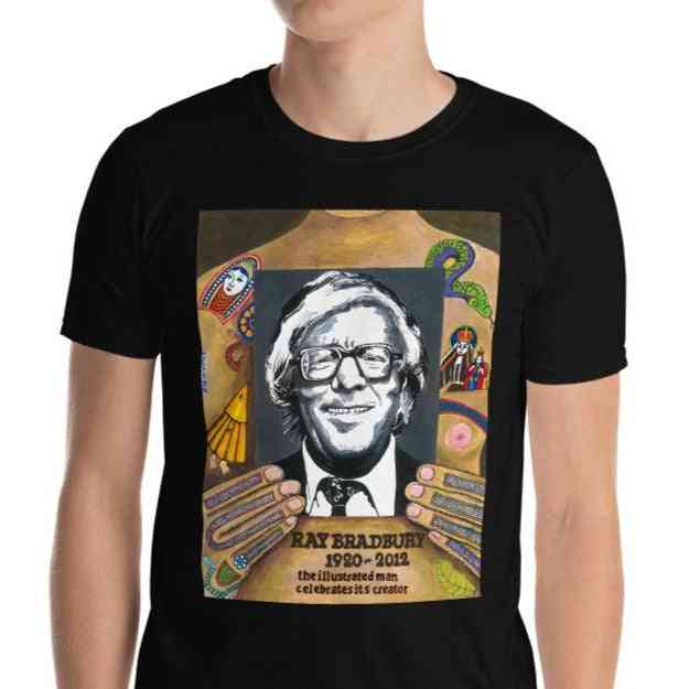 Ray Bradbury T-Shirt | Art painted by Em and Ahr