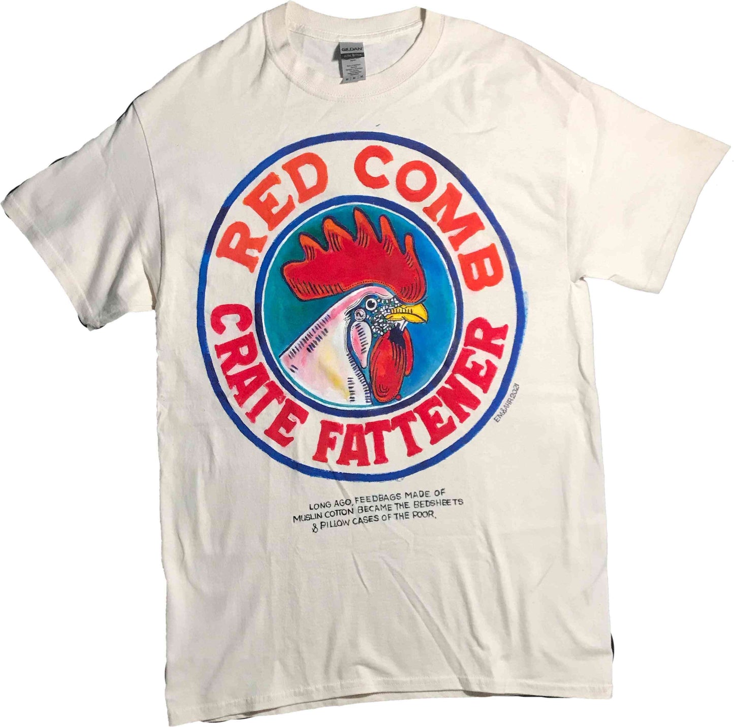 Rooster T-Shirt | Art painted by Em and Ahr