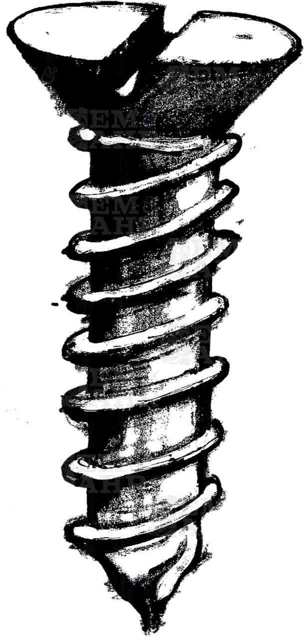 Screw T-Shirt | Art painted by Em and Ahr