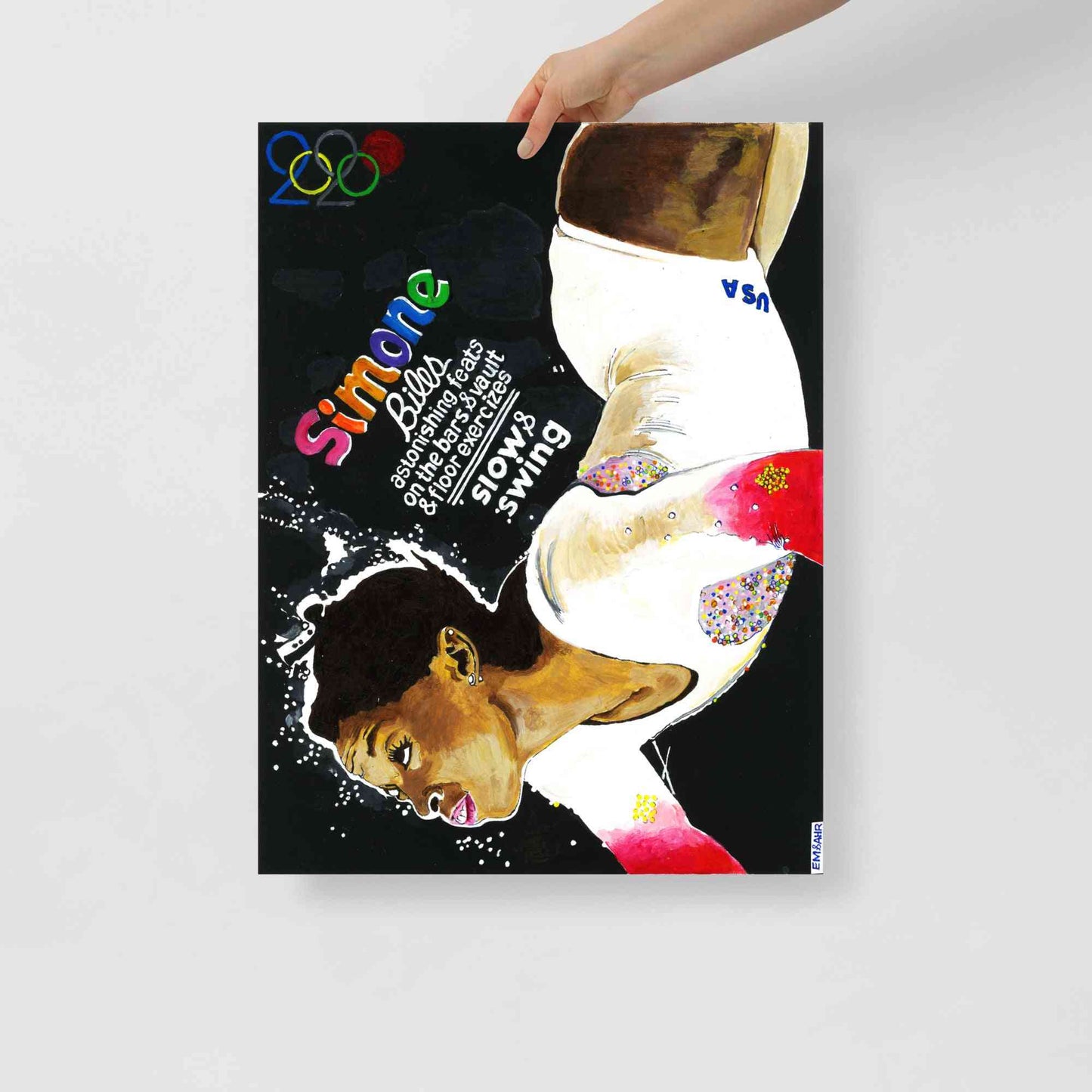 Simone Biles Art - Em & Ahr