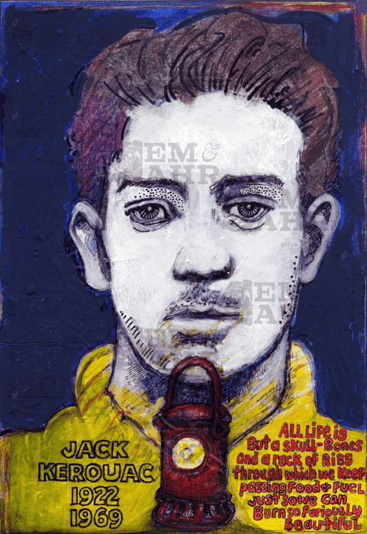 Jack Kerouac T-Shirt | Art painted by Em and Ahr