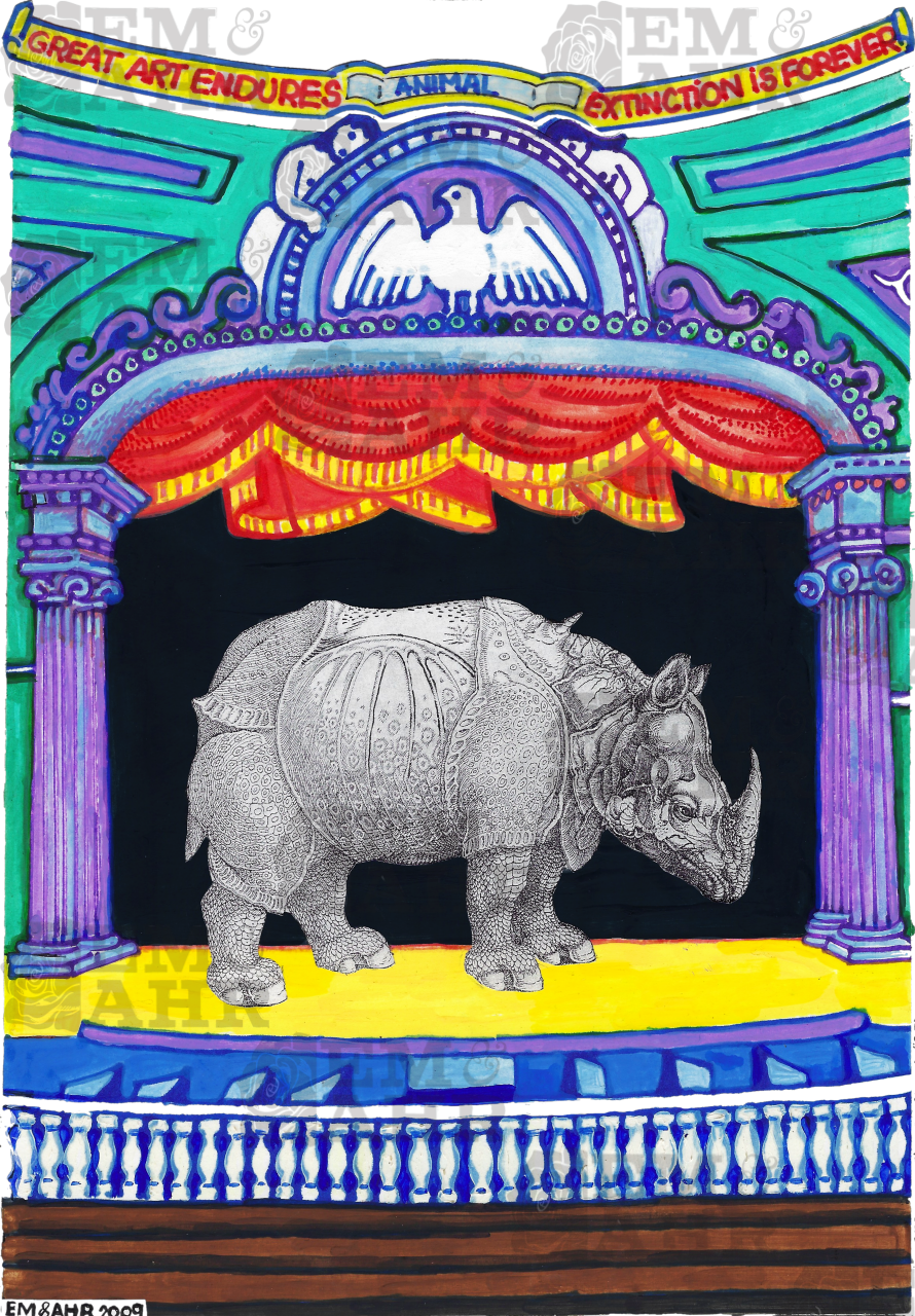 Rhino T-Shirt | Art painted by Em and Ahr