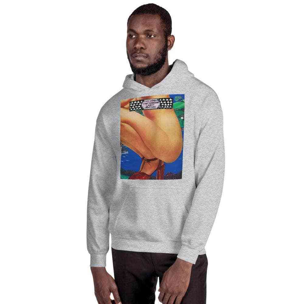 Woman Squatting Hoodie | Art painted by Em and Ahr