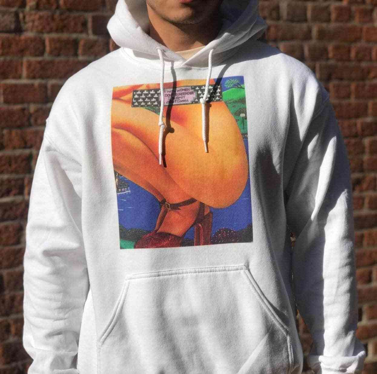 Woman Squatting Hoodie | Art painted by Em and Ahr