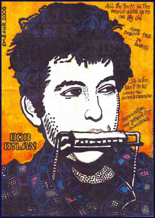 Bob Dylan Art | Art painted by Em and Ahr