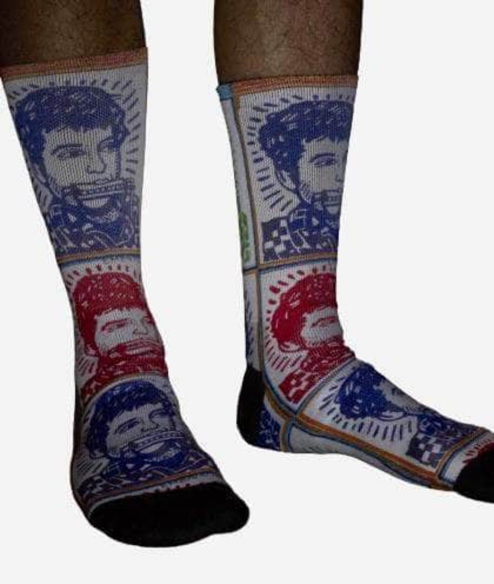 Bob Dylan Socks | Art painted by Em and Ahr