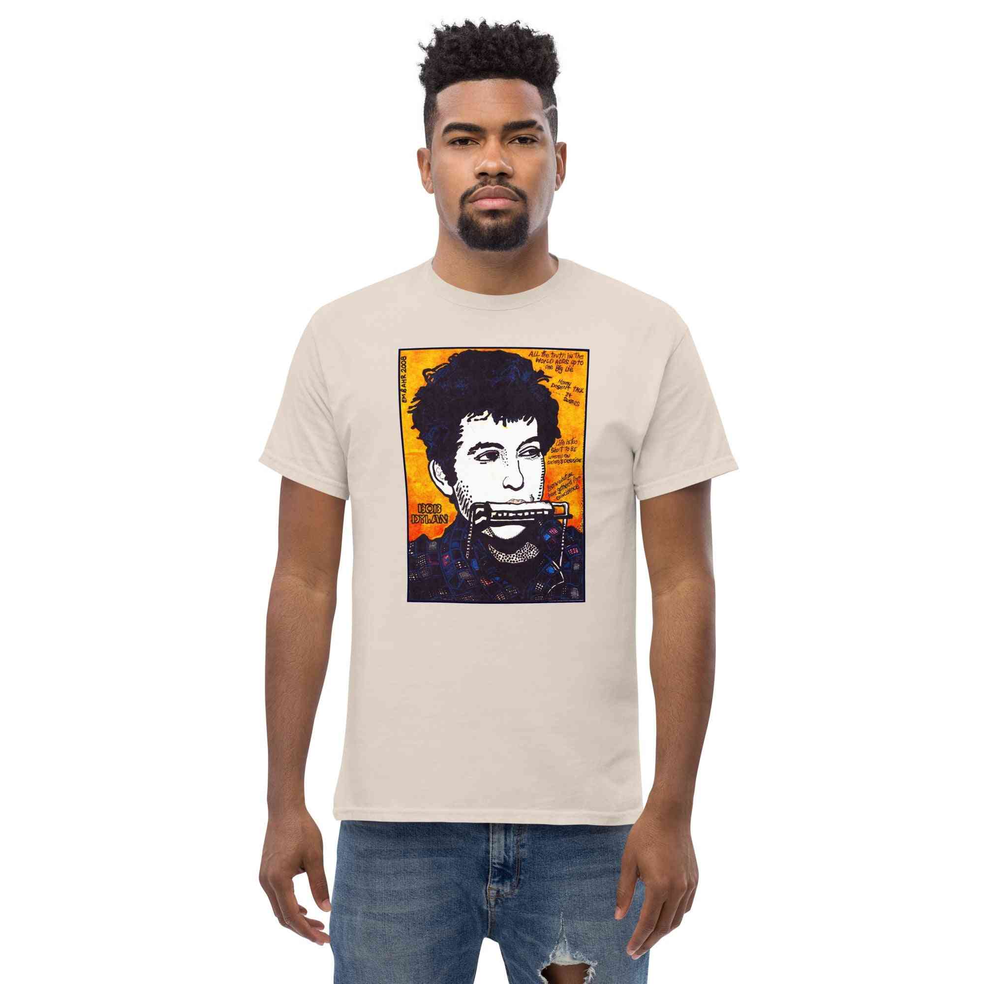 Bob Dylan T Shirt Portrait Painting Em Ahr