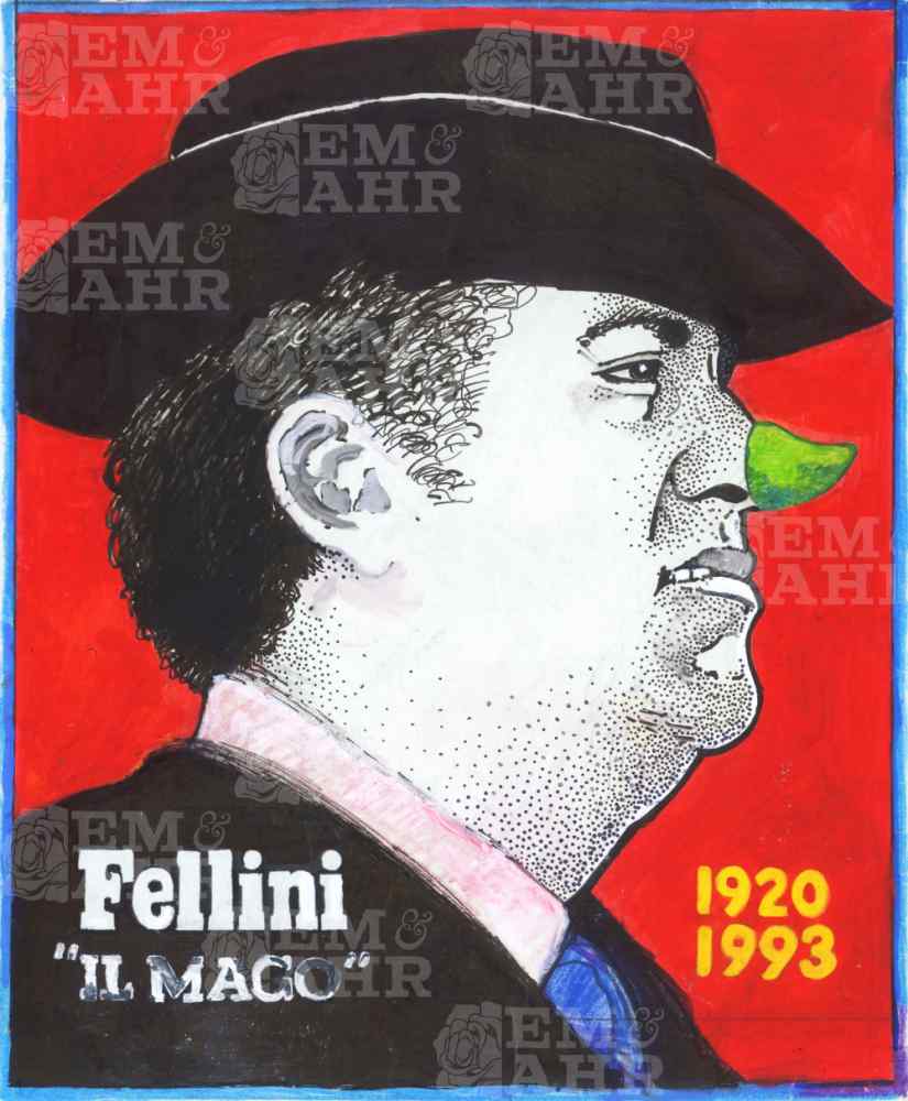 Federico Fellini Art | Art painted by Em and Ahr