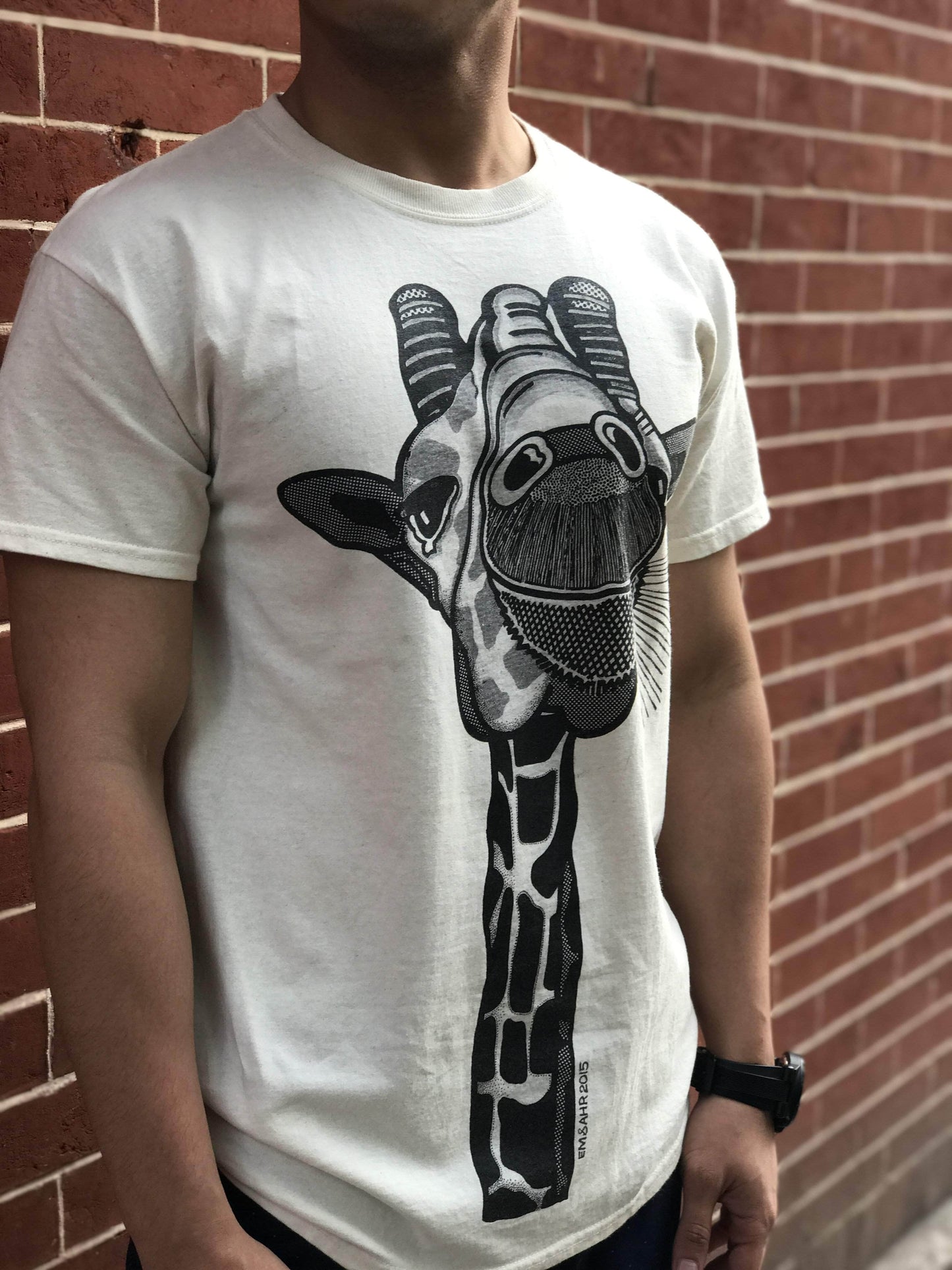 Giraffe T-Shirt | Art painted by Em and Ahr