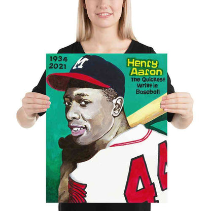 Hank Aaron Art | Art painted by Em and Ahr