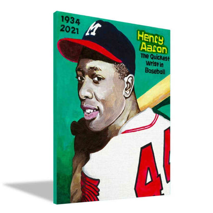 Hank Aaron Art | Art painted by Em and Ahr