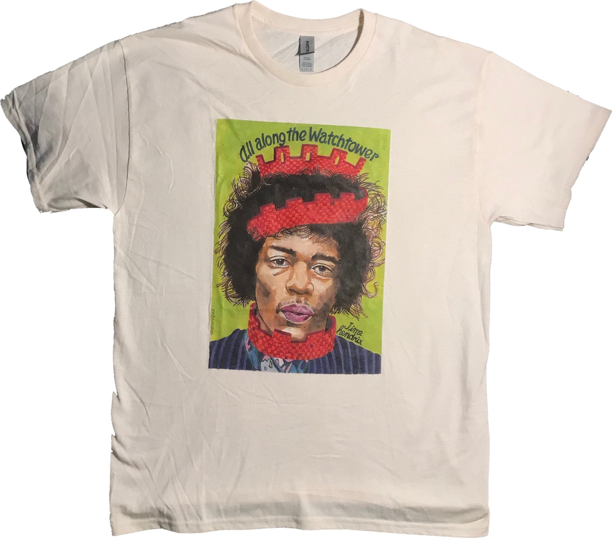 Jimi Hendrix T-Shirt | Art painted by Em and Ahr