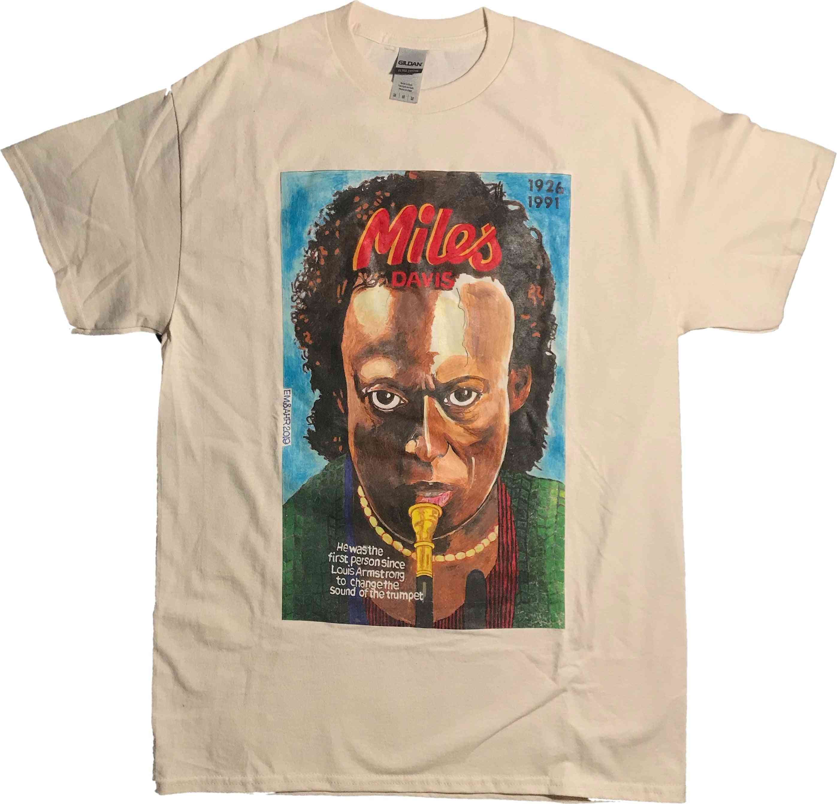 Miles davis t-shirt | portrait painting - em & ahr