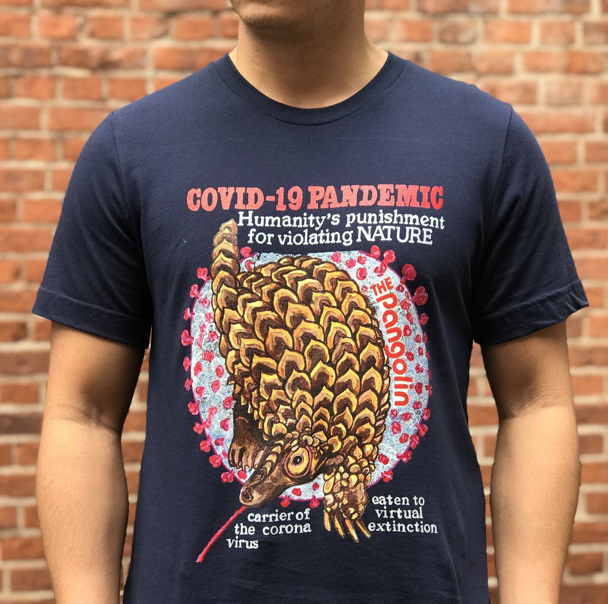 Pangolin T-Shirt | Art painted by Em and Ahr