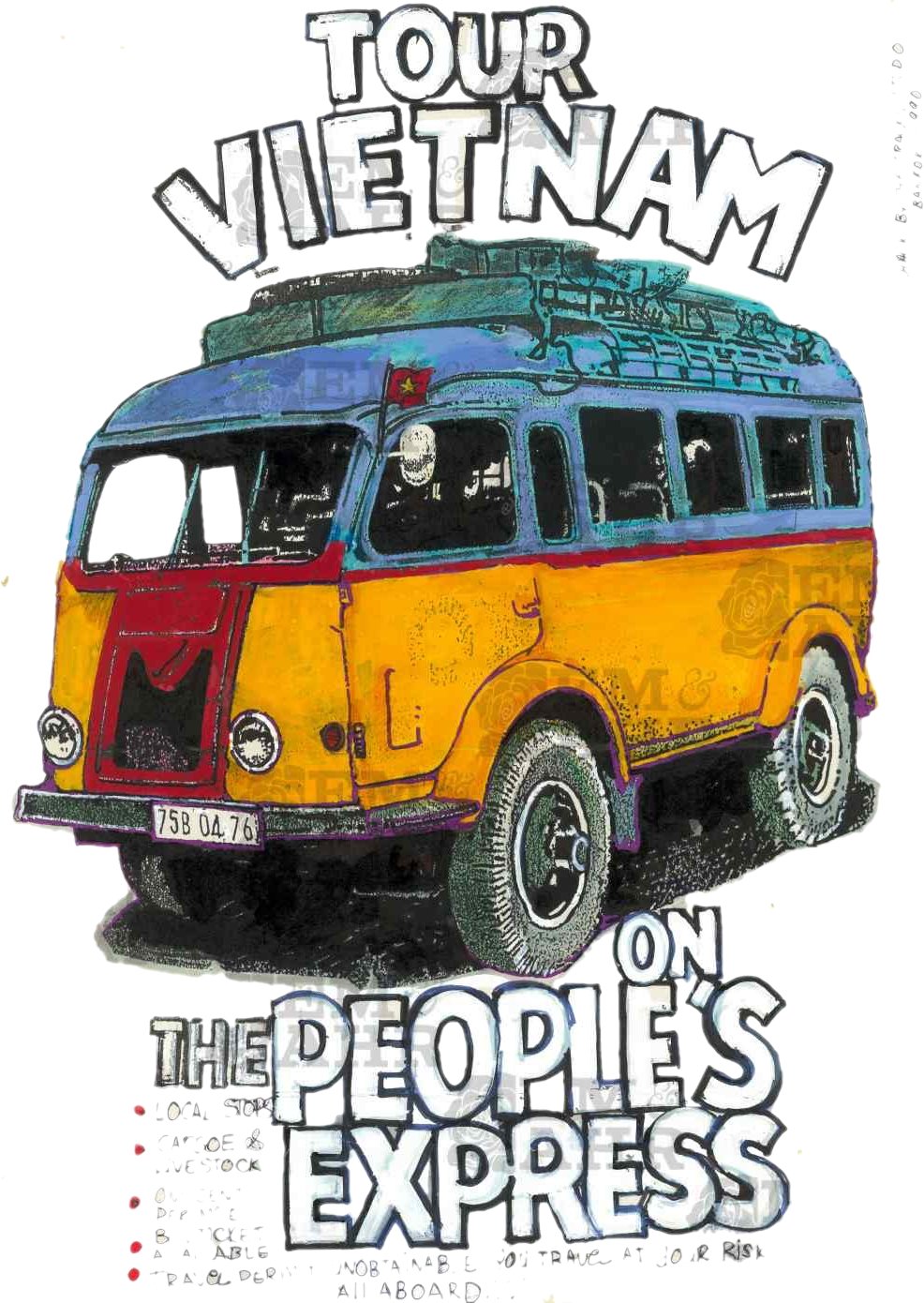 Vietnam Tour T-Shirt | Art painted by Em and Ahr